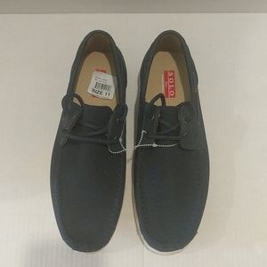SOLO MEN BOAT DECK SHOES BLUE SIZE 11